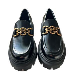 H&M Women's size 9 Chunky Bronze Chain Loafers